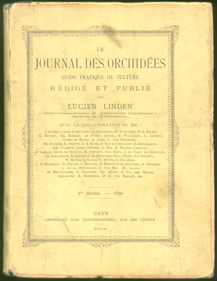 Scan of Journal des Orchidees: Guide Pratique de Culture (2me Annee, 1890), 1 of 424