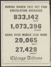 Chicago Tribune : during March 1937 net paid circulation averaged 833,142 daily