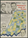 Dillinger's orgy of crime : Indiana map