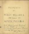 Williams Album 0 : frontmatter 01, property statement