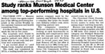 Study Ranks Munson Medical Center Among Top Performing Hospitals in U.S.