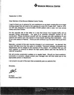 Letter Sent to Munson Employees Regarding Construction of New Emergency Room. part 1