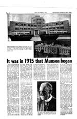 It Was in 1915 That Munson Began