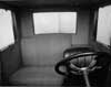 1921-1922 Packard coupe, view of interior, through windshield