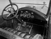 1921-1922 Packard open-body type car, view of instrument panel and front seat
