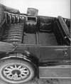 1920-1923 Packard touring car, right side elevation view of rear interior, top lowered