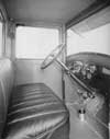 1920-1923 Packard duplex sedan showing steering wheel and instrument panel