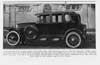 1922-1923 Packard experimental sedan, left side view, parked on street, cloth-covered roof
