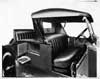 1924 Packard runabout interior right side, top raised, small rear compartment door open