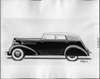 1935 Packard convertible sedan, left side view, top raised