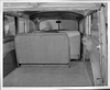 1940 Packard station wagon, view of rear interior from rear door