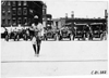 Regal car and escort lined up, 1909 Glidden Tour, Detroit, Mich.