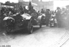 John Williams in Pierce-Arrow car at start of the 1909 Glidden Tour, Detroit, Mich.