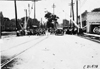 Crowd gathers to watch cars in Jackson, Mich. in 1909 Glidden Tour