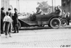 F.S. Day in Pierce-Arrow car arriving in Kalamazoo, Mich., 1909 Glidden Tour