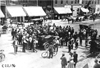 Large crowd surrounds Chalmers car in Rochester, Minn. at the 1909 Glidden Tour