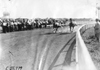 Race horse Dan Patch rounding a corner on race track in Minnesota, at the 1909 Glidden Tour
