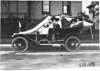 Mr. Haliday in decorated Winton car for parade in Minnesota, at the 1909 Glidden Tour