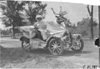 Mrs. Mullen in Mora decorated car at the parade in Minnesota, at the 1909 Glidden Tour