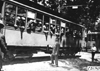 Glidden tourists in a streetcar in Minnesota at the 1909 Glidden Tour