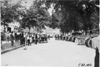 Glidden tourist cars parked along street at Council Bluffs, Iowa at 1909 Glidden Tour