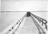 Frank E. Wing in Marmon car crossing the North Platte River Bridge in Neb., at the 1909 Glidden Tour