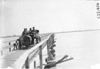 Dan McIntosh in Studebaker car crossing the North Platte River in Neb., at 1909 Glidden Tour