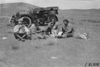 Participants having lunch on the prairie near Paxton, Neb., at the 1909 Glidden Tour