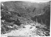 View of rock covered mountain road in Colorado, at 1909 Glidden Tour