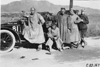 Harry McIntosh and crew pose with Studebaker press car in Colo., at 1909 Glidden Tour