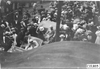 Large crowd surrounds Glidden tourist vehicles at Kansas City, Mo., at 1909 Glidden Tour