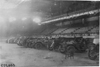 Cars parked inside the convention hall in Kansas City, Mo., at 1909 Glidden Tour