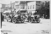 Glidden participants on downtown street, at the 1909 Glidden Tour