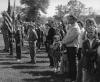 Memorial Dedication Ortonville residents stand at attention