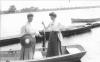 Beatrice and Minnie McKnight on Walled Lake, no date