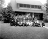 VFW Veterans in front of Mariette Hough Memorial Building