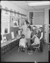 Teacher with students, Winchell School