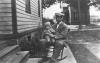 Earl Moerdyk with a child