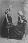 Two women spinning