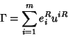 \begin{displaymath}
\Gamma=\sum_{i=1}^m e_i^R u^{iR}
\end{displaymath}
