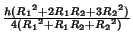 ${h({R_1}^2+2R_1R_2+3{R_2}^2)\over 4({R_1}^2+R_1R_2+{R_2}^2)}$