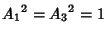 ${A_1}^2={A_3}^2=1$