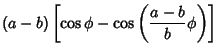 $\displaystyle (a-b)\left[{\cos\phi-\cos\left({{a-b\over b}\phi}\right)}\right]$
