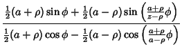 $\displaystyle {{\textstyle{1\over 2}}(a+\rho)\sin\phi+{\textstyle{1\over 2}}(a-...
...\phi-{\textstyle{1\over 2}}(a-\rho)\cos\left({{a+\rho\over a-\rho}\phi}\right)}$