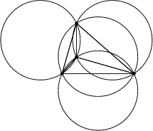 \begin{figure}\begin{center}\BoxedEPSF{OrthocentricSystemCircles.epsf scaled 600}\end{center}\end{figure}