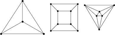 \begin{figure}\begin{center}\BoxedEPSF{tetrahedral_graph.epsf scaled 500}\quad\B...
...ed 600}\quad\BoxedEPSF{octahedral_graph.epsf scaled 600}\end{center}\end{figure}