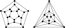 \begin{figure}\begin{center}\BoxedEPSF{dodecahedral_graph.epsf scaled 500}\quad\BoxedEPSF{Icosahedral_Graph.epsf scaled 500}\end{center}\end{figure}