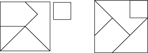 \begin{figure}\begin{center}\BoxedEPSF{PythagoreanSquarePuzzle.epsf}\end{center}\end{figure}