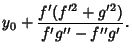 $\displaystyle y_0+{f'(f'^2+g'^2)\over f'g''-f''g'}.$