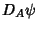 $\displaystyle D_A\psi$